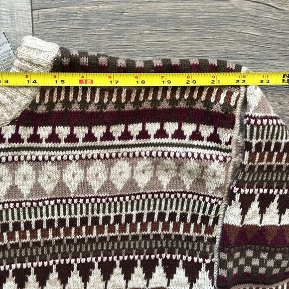 Northwest Territory Pullover Sweater Mens Sz L Vintage Naturals Raime Fair Isle - Picture 8 of 12